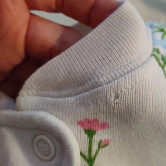 Hanna Andersson Floral Infant Pajamas Zippered 0-6 Mo 50 CM 100% Organic… - Picture 4 of 8